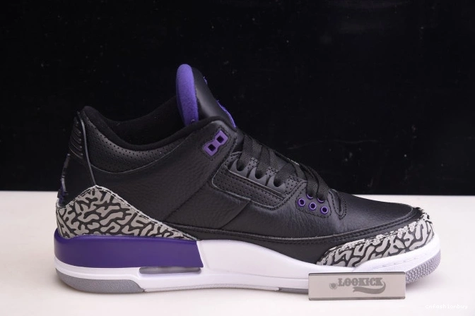 Jordan Black CT8532-050 Air Purple Retro Court 3 0825